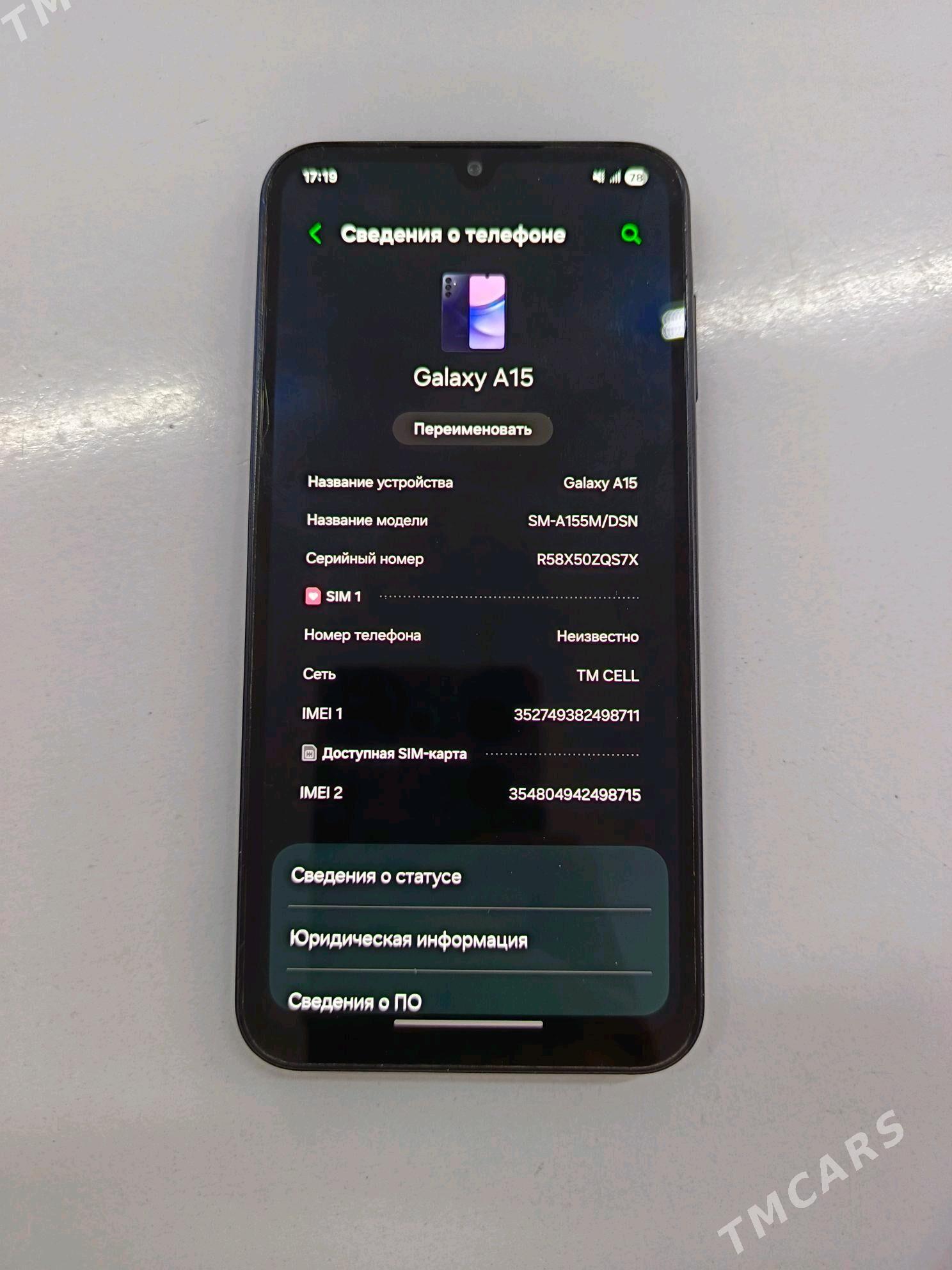 Samsung A15.  6/128 - Туркменабат - img 3