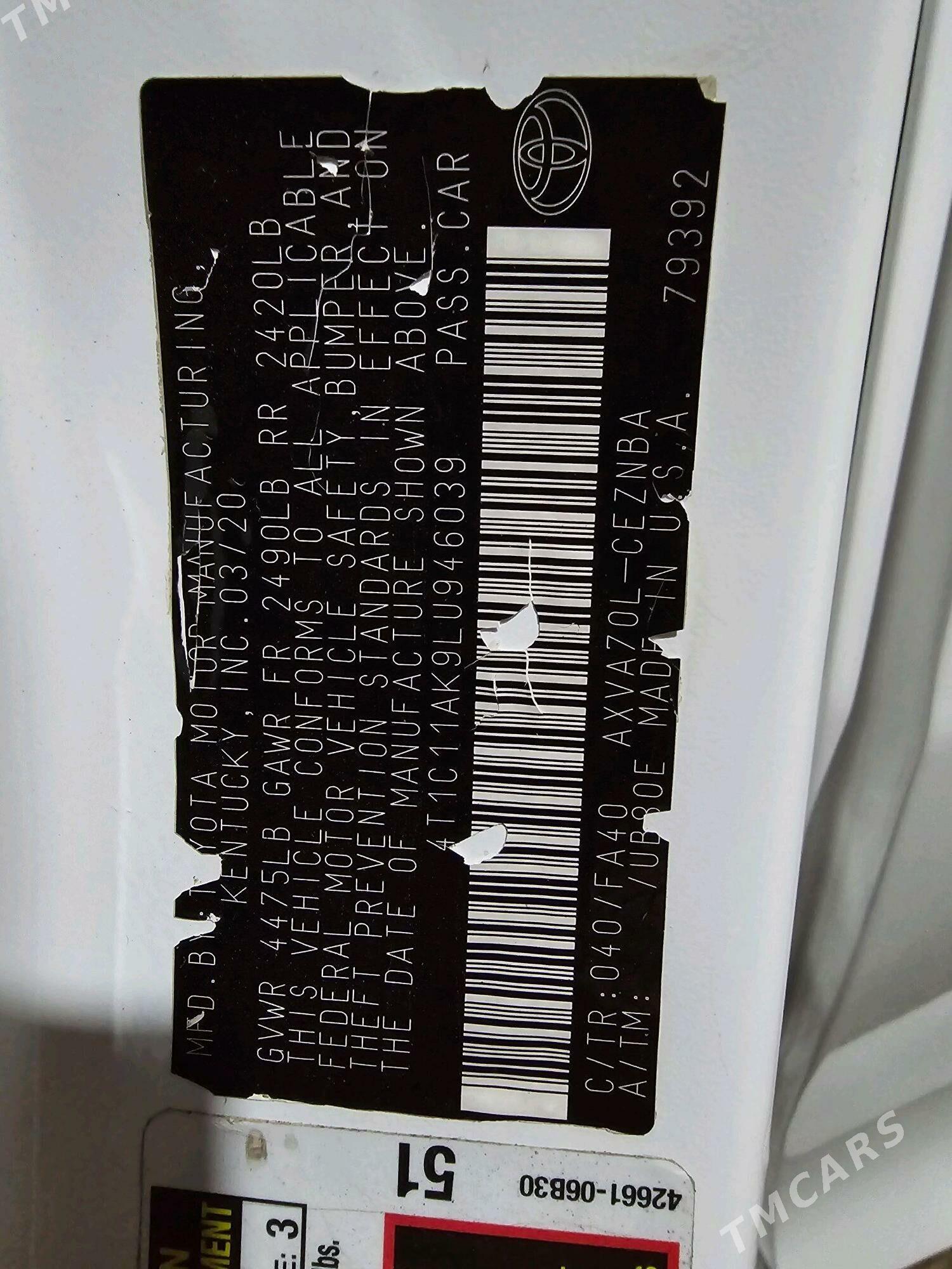 Toyota Camry 2020 - 325 000 TMT - Ашхабад - img 9