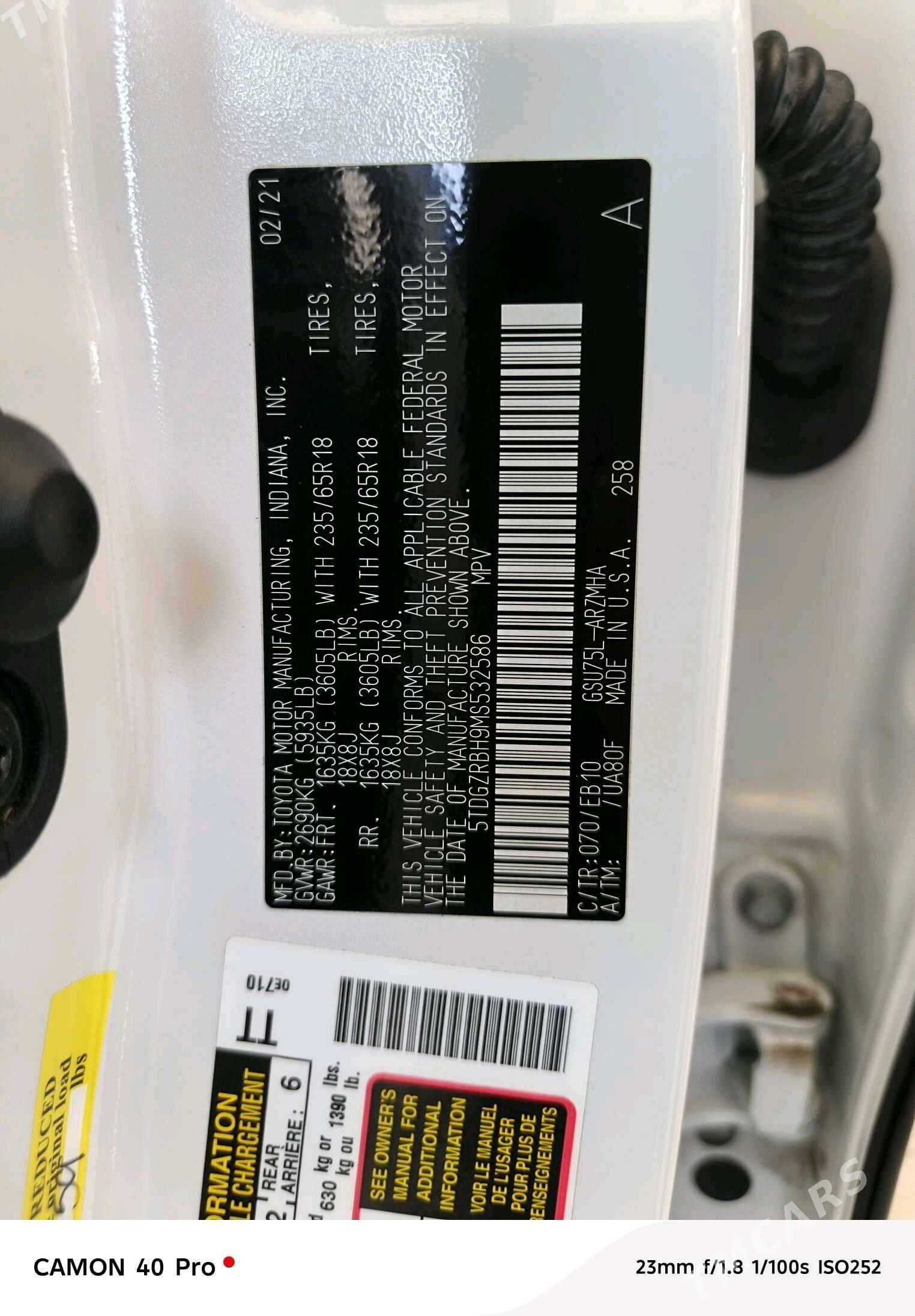 Toyota Highlander 2021 - 627 200 TMT - Mary - img 5