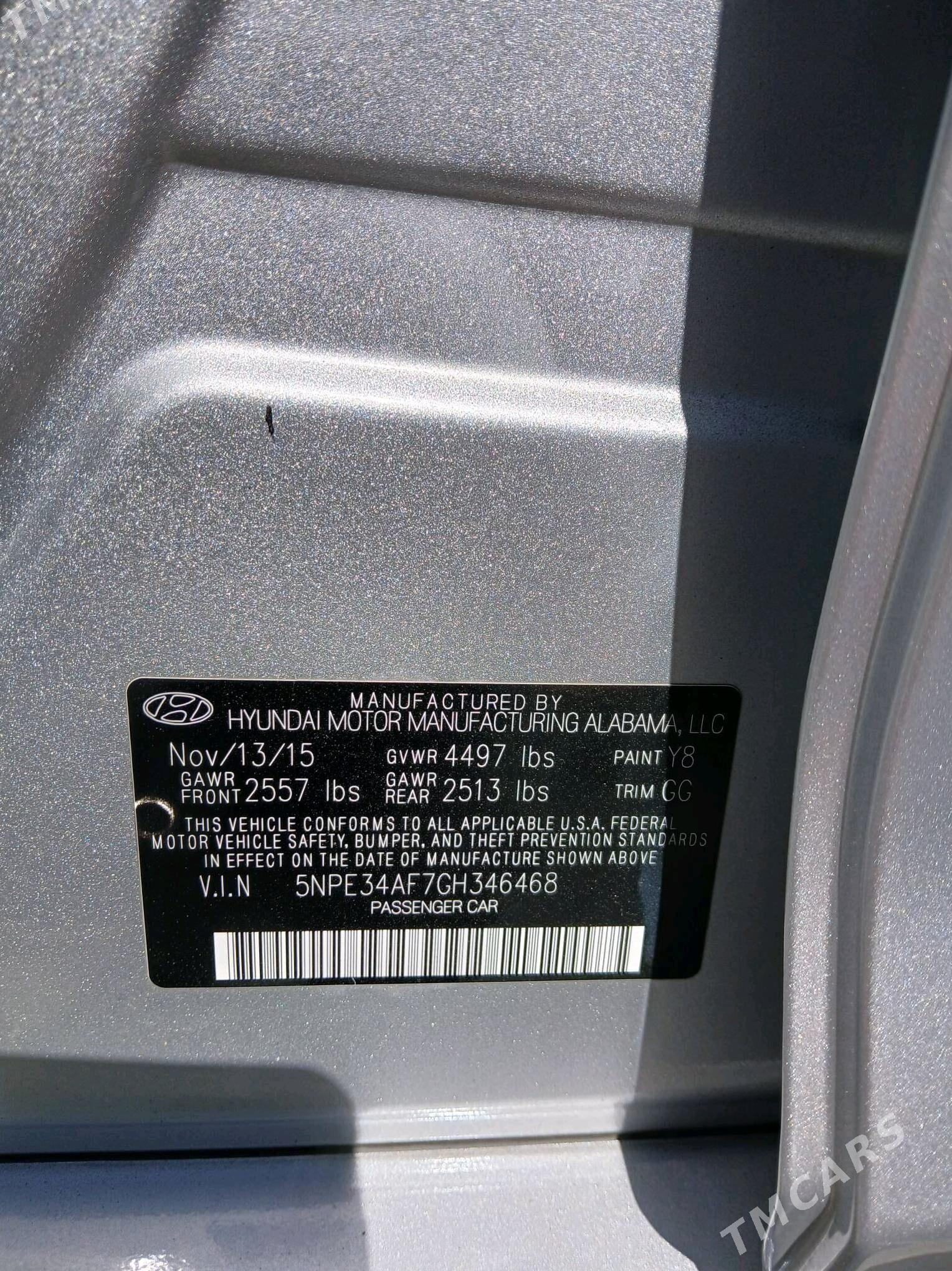 Hyundai Sonata 2015 - 200 000 TMT - Хитровка - img 1