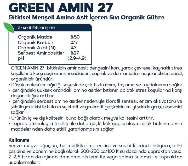 GREEN AMIN 27 Bitkisel Menşeli Amino Asit İçeren - Aşgabat - img 2