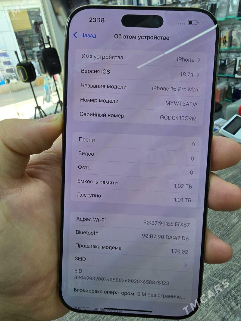 iPhone 16 pro max 1TB 2nji el - Aşgabat - img 3