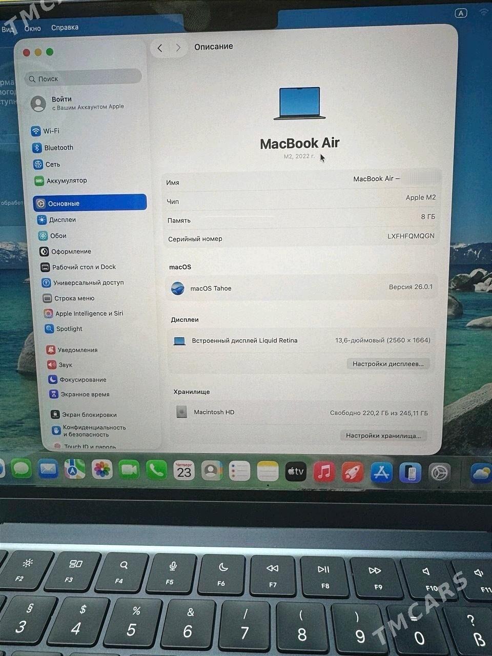 Macbook Air M2/13 inch/2022/ - Aşgabat - img 4