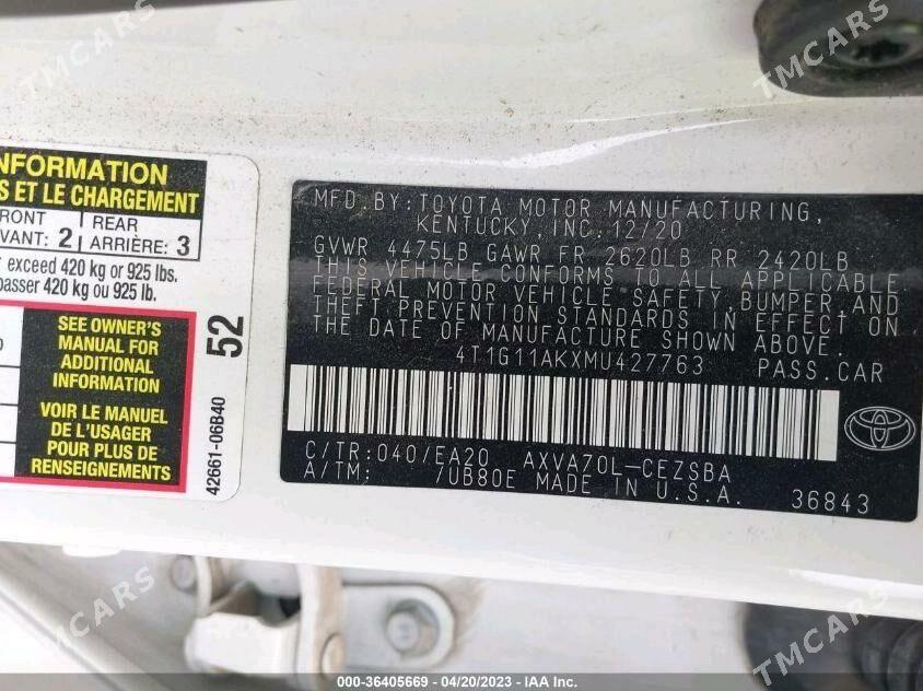 Toyota Camry 2021 - 300 000 TMT - Daşoguz - img 4