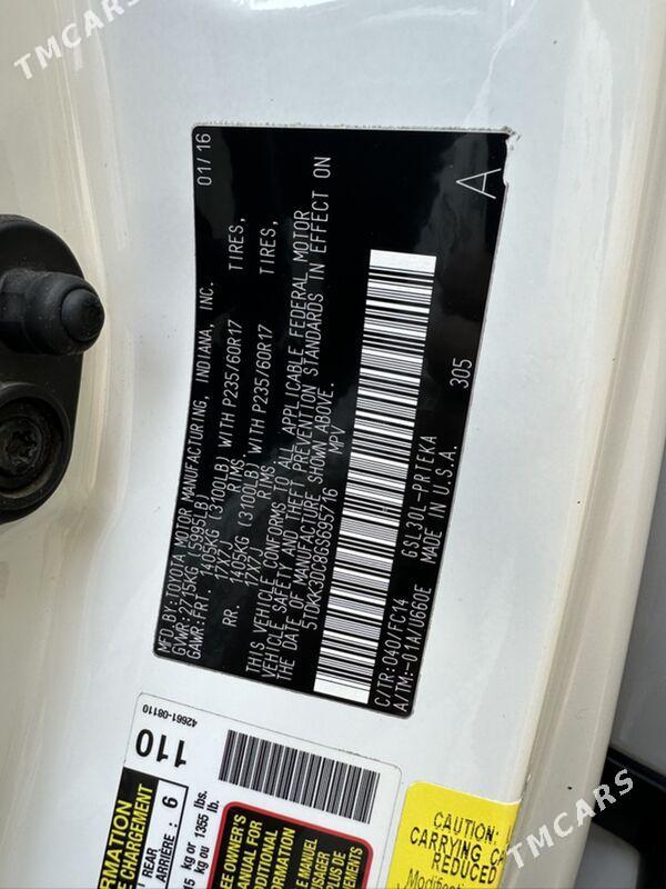 Toyota Sienna 2016 - 360 000 TMT - Ашхабад - img 6