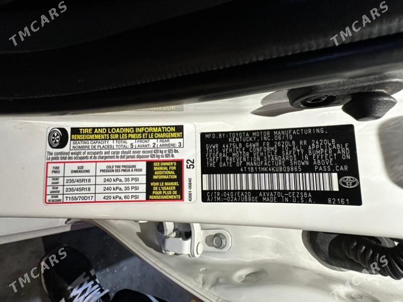 Toyota Camry 2019 - 320 000 TMT - Ашхабад - img 4