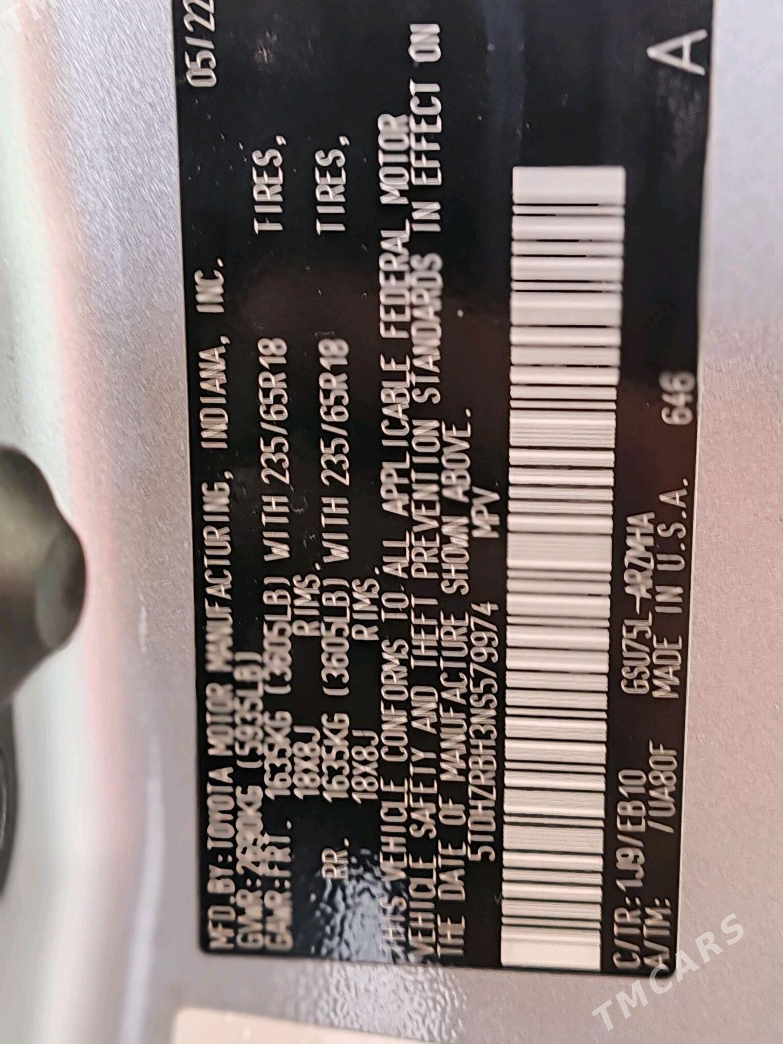 Toyota Highlander 2022 - 512 000 TMT - Balkanabat - img 10