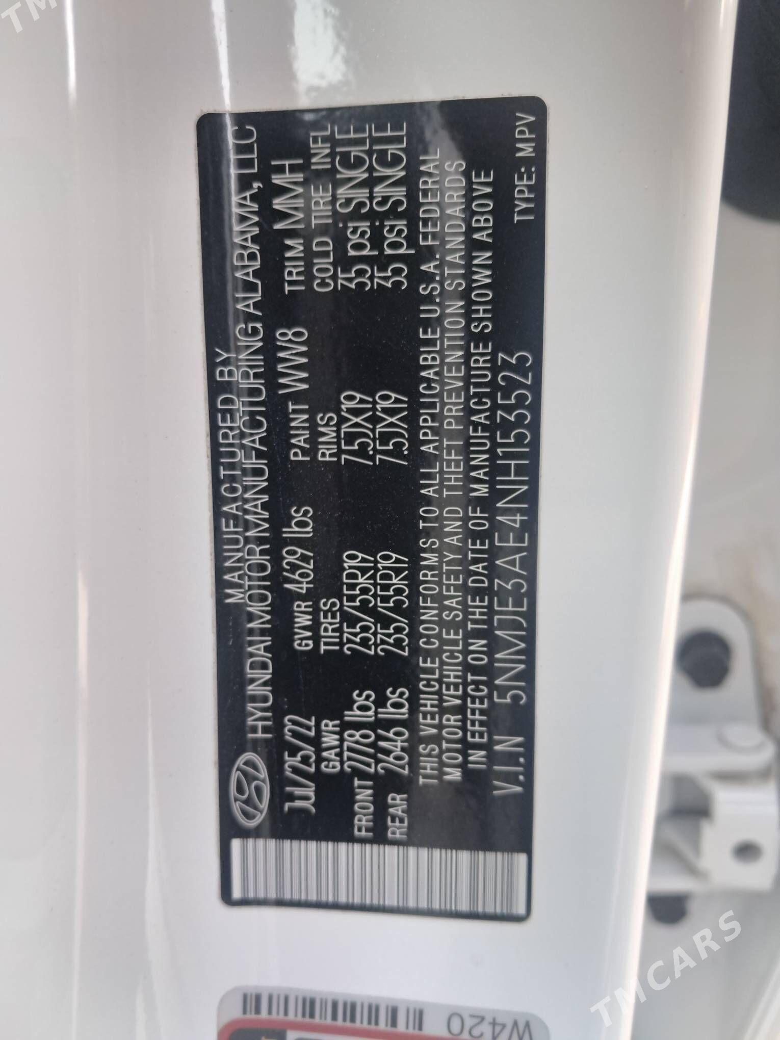 Hyundai Tucson 2022 - 355 000 TMT - Büzmeýin GRES - img 8