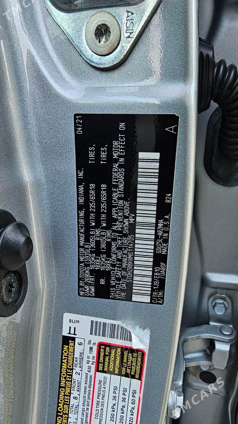 Toyota Highlander 2021 - 545 000 TMT - Туркменабат - img 7