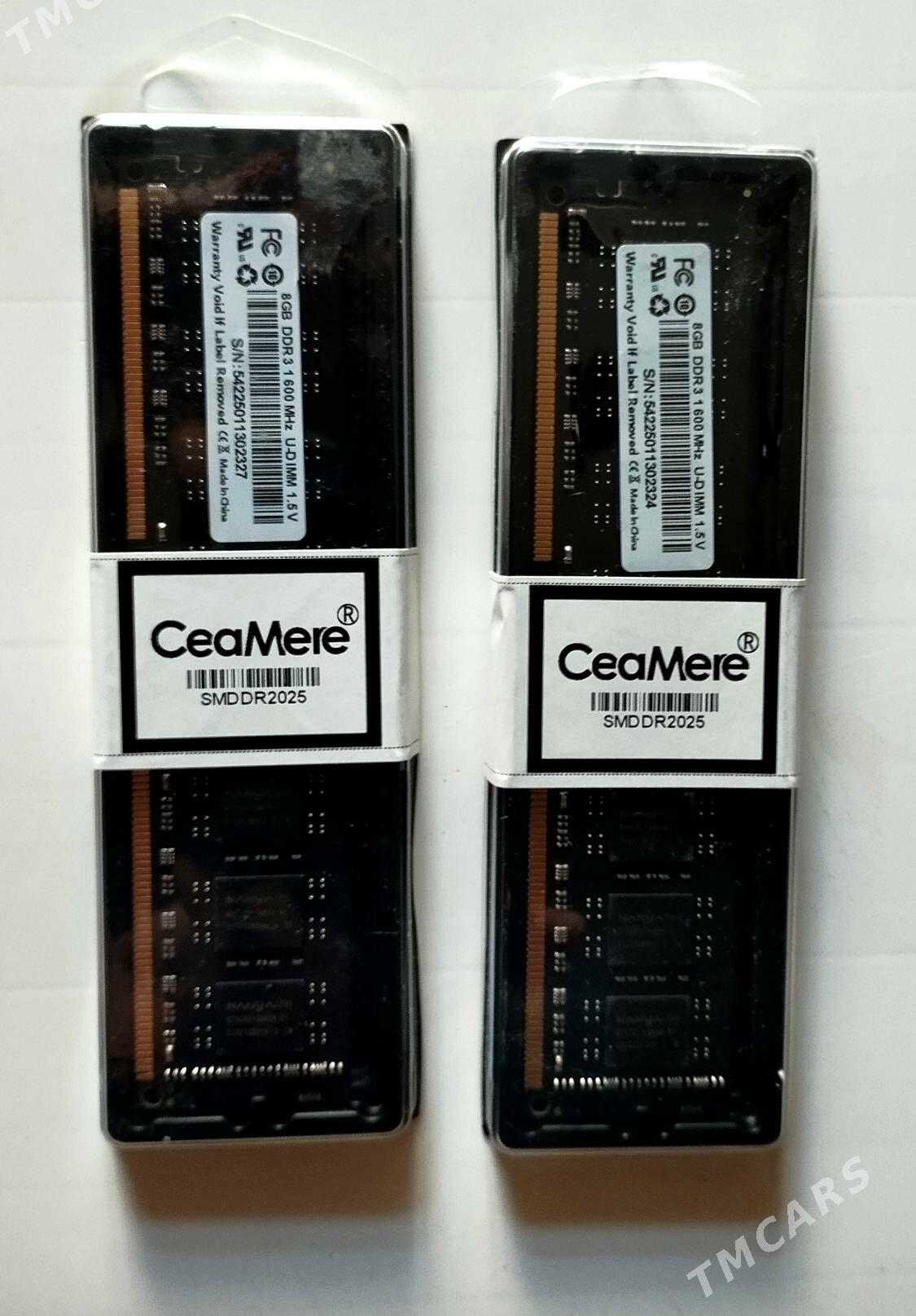 Ram DDR3  8 GB /1600 mhz Нов - Türkmenabat - img 1