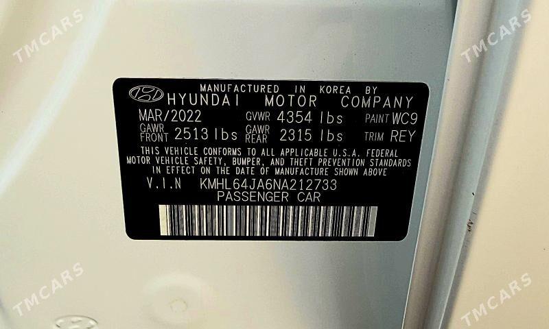 Hyundai Sonata 2022 - 273 000 TMT - Ашхабад - img 6