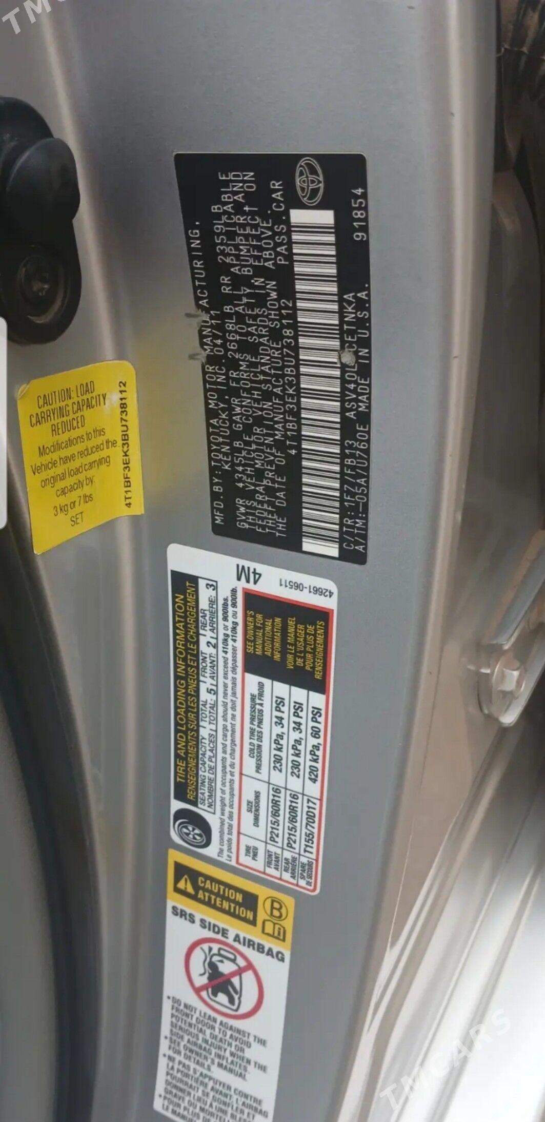 Toyota Camry 2011 - 250 000 TMT - Köneürgenç - img 2