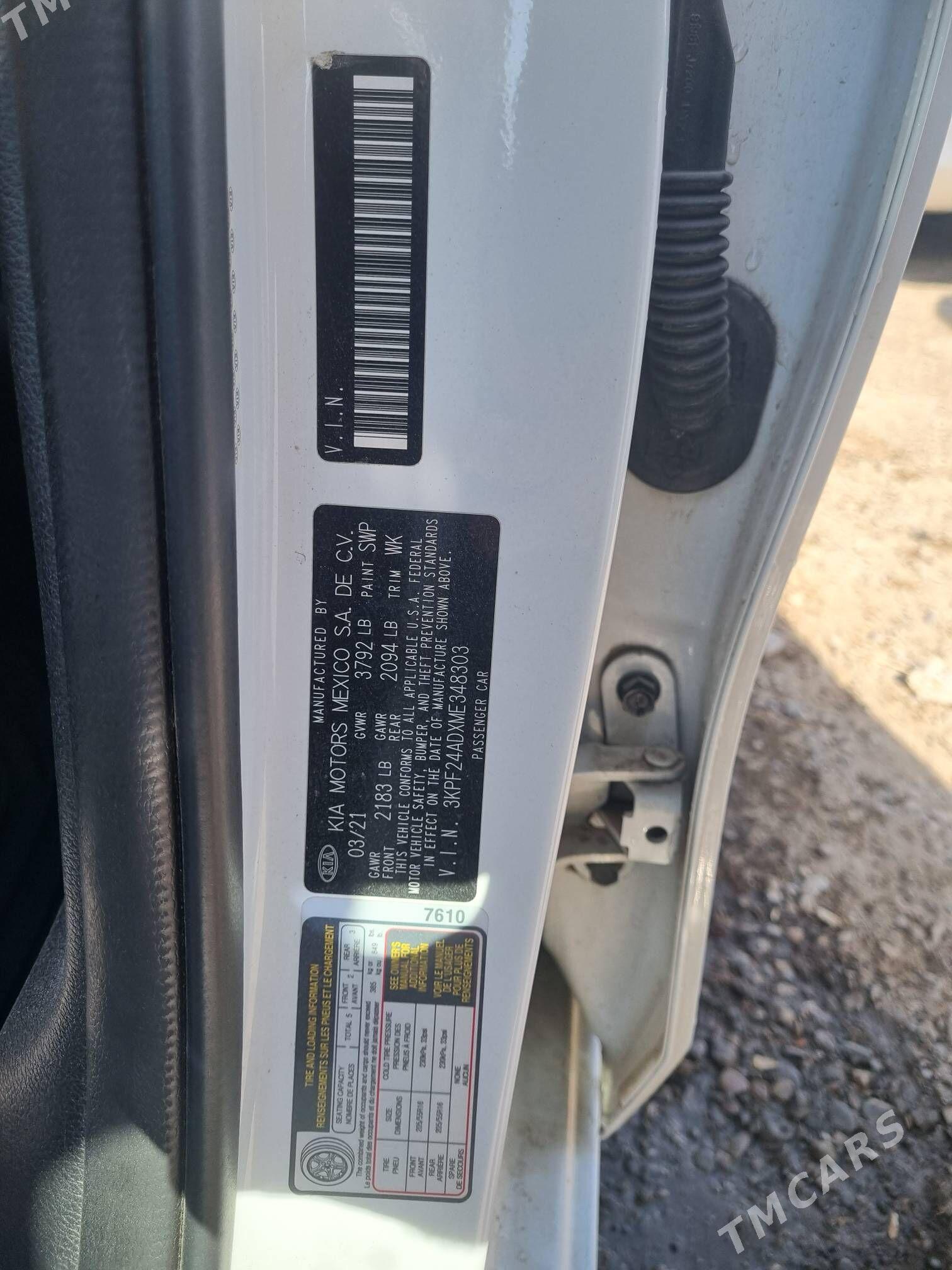 Kia Forte 2021 - 220 000 TMT - Мары - img 7