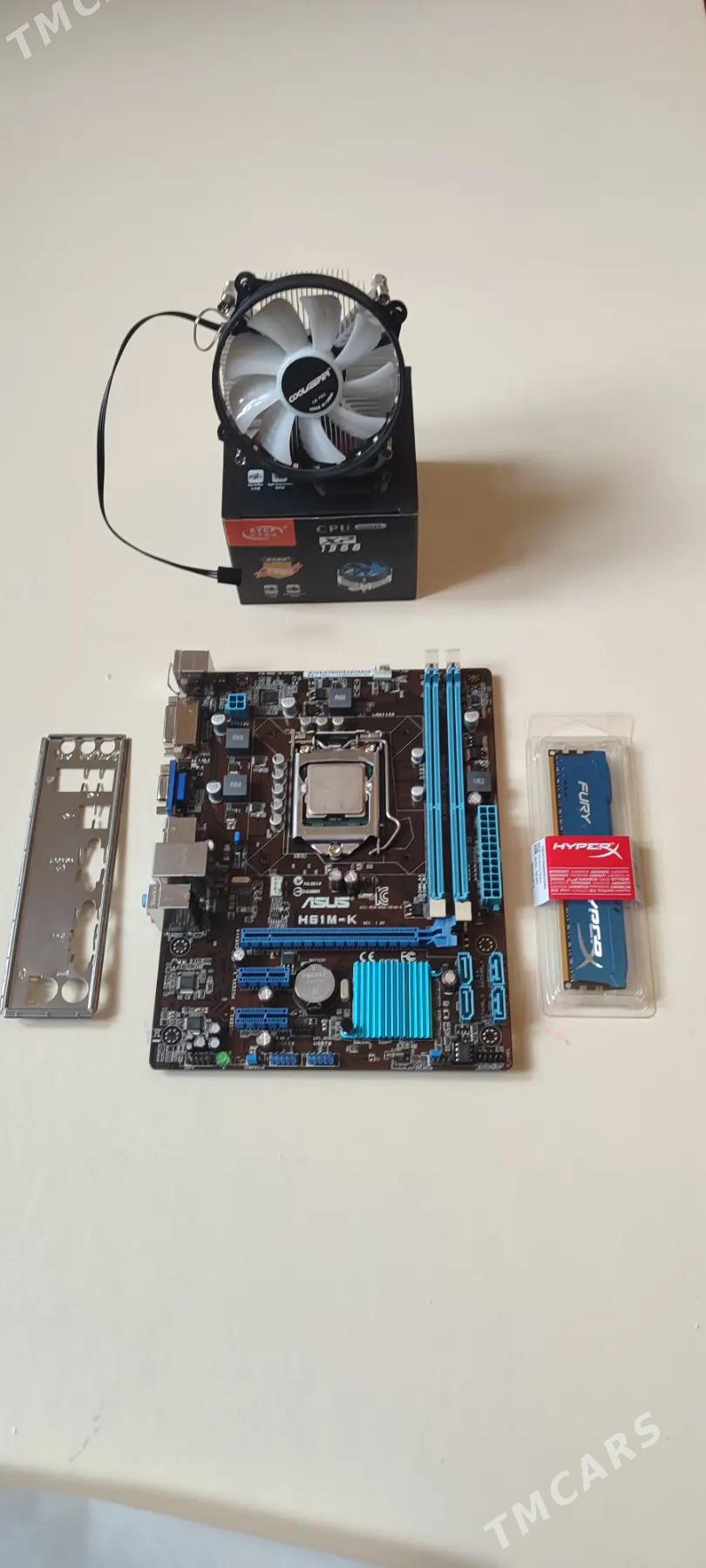PLATA ASUS H61 I3 2-NJI RAM 8G - Байрамали - img 2