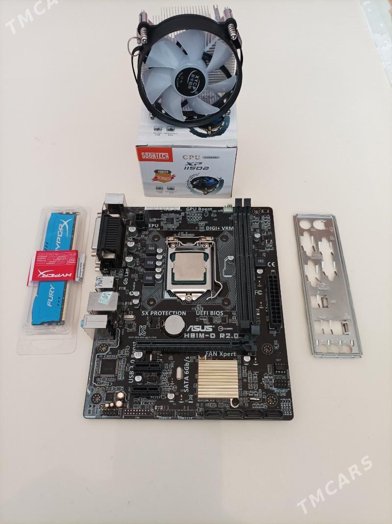PLATA ASUS H81 I7 4-NJI RAM 8G - Байрамали - img 1