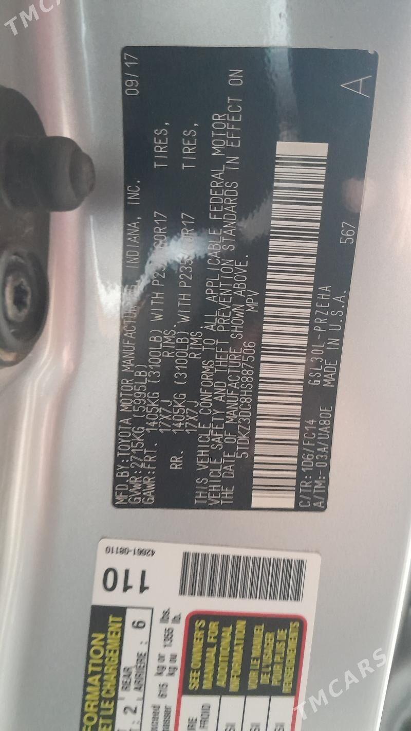 Toyota Sienna 2017 - 395 000 TMT - Сакарчага - img 4