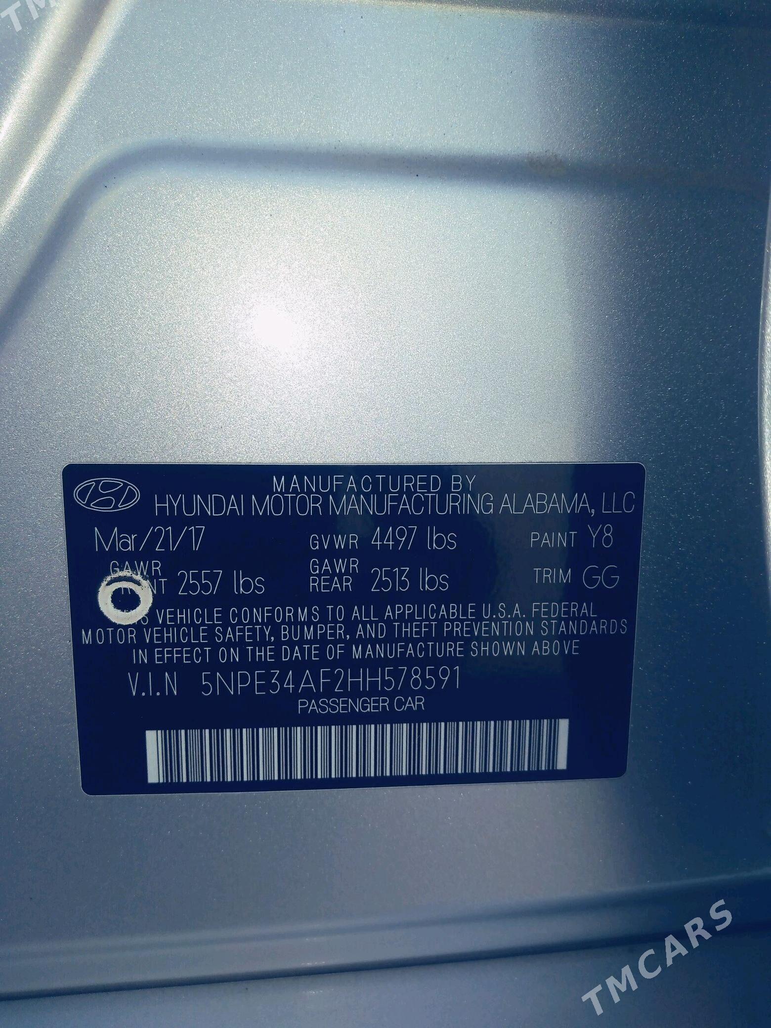 Hyundai Sonata 2017 - 210 000 TMT - Daşoguz - img 5