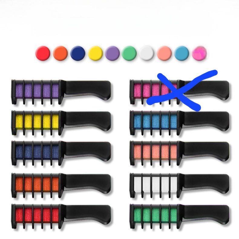 цветные Мелки для волос - 9 mkr - img 2