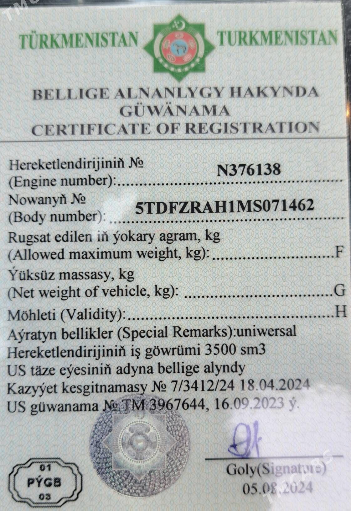 Toyota Highlander 2021 - 700 000 TMT - Ашхабад - img 4