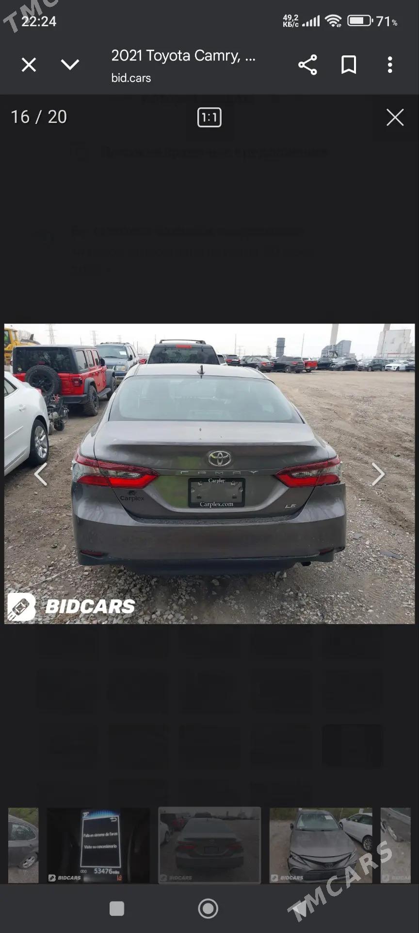 Toyota Camry 2021 - 265 000 TMT - Мары - img 8
