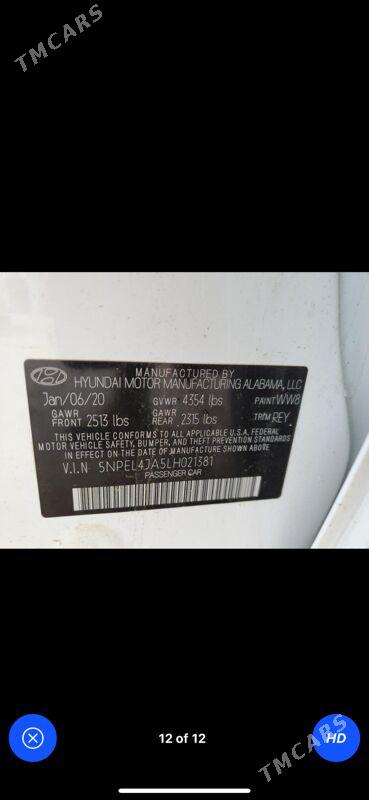 Hyundai Sonata 2020 - 303 000 TMT - Aşgabat - img 10