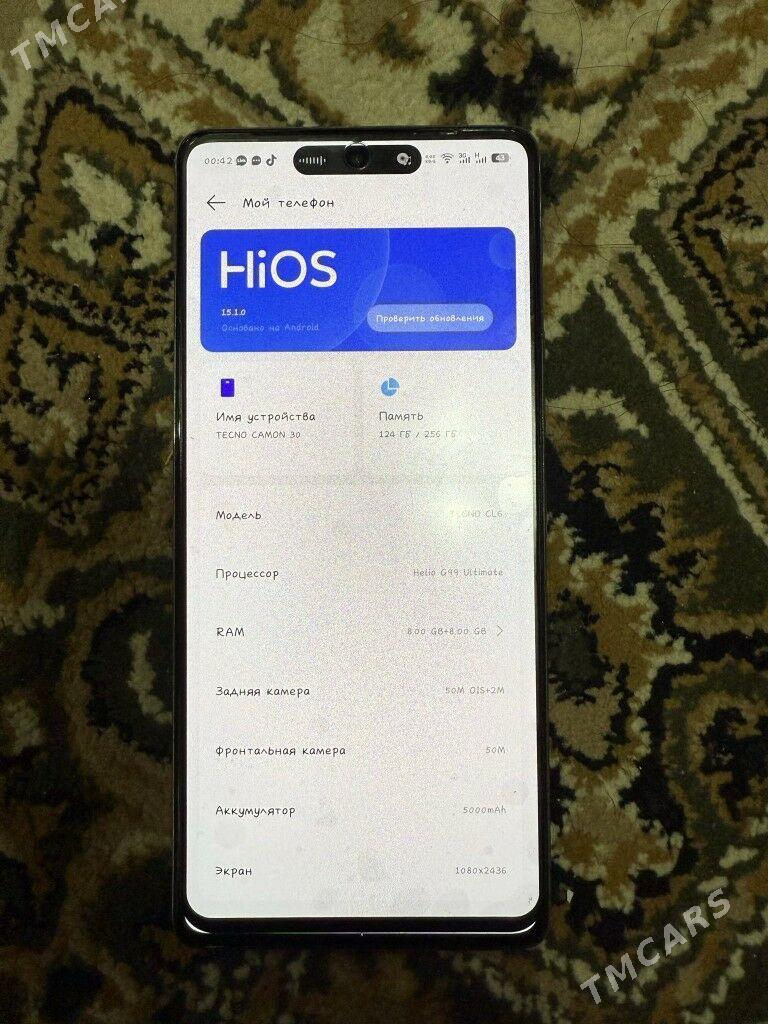 tecno camon30 8+8/256 obmen - Ашхабад - img 1