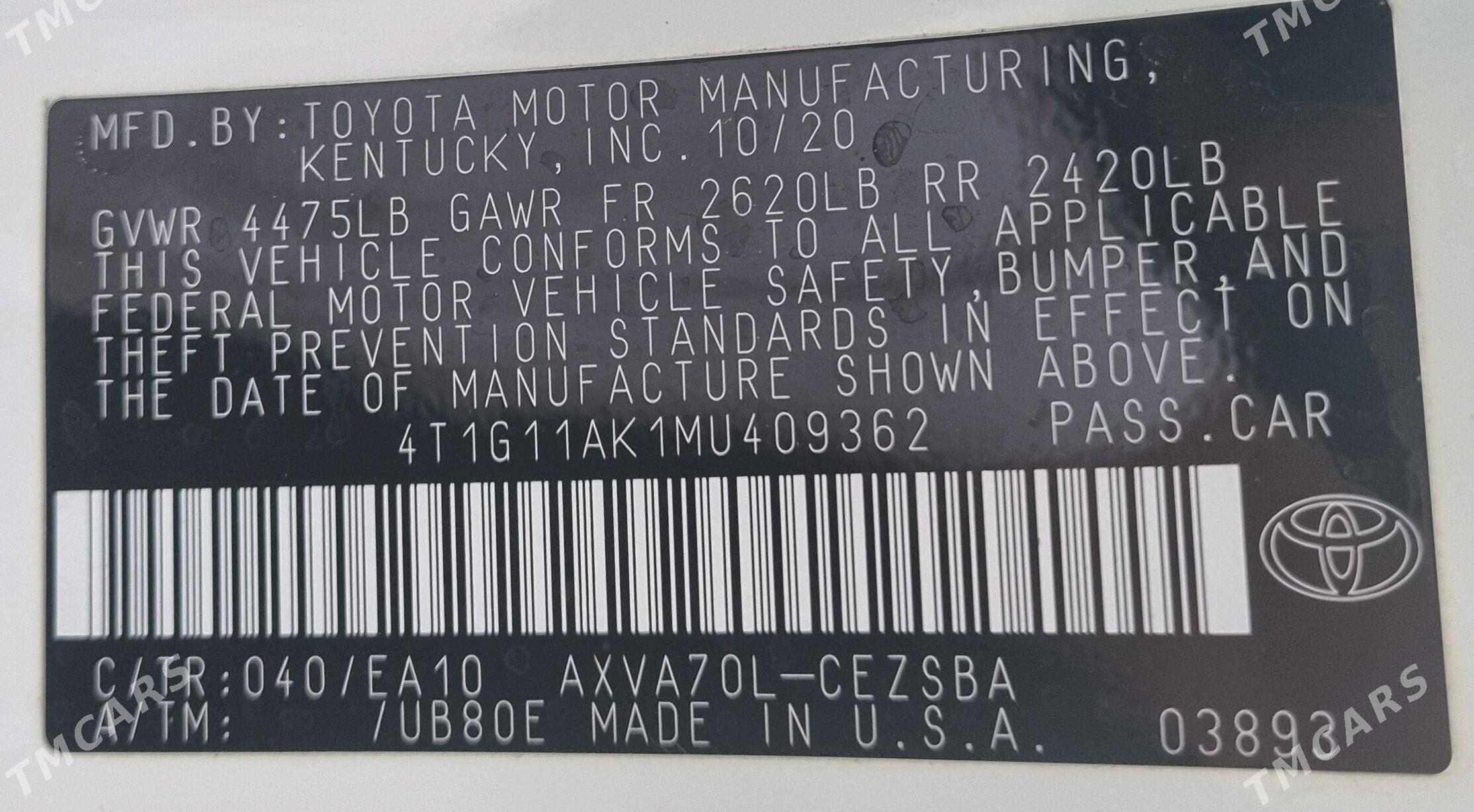 Toyota Camry 2021 - 320 000 TMT - Aşgabat - img 5