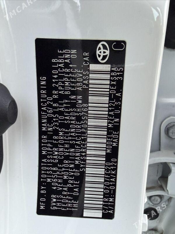 Toyota Corolla 2020 - 254 800 TMT - Мары - img 9