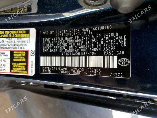 Toyota Camry 2020 - 285 000 TMT - Aşgabat - img 8