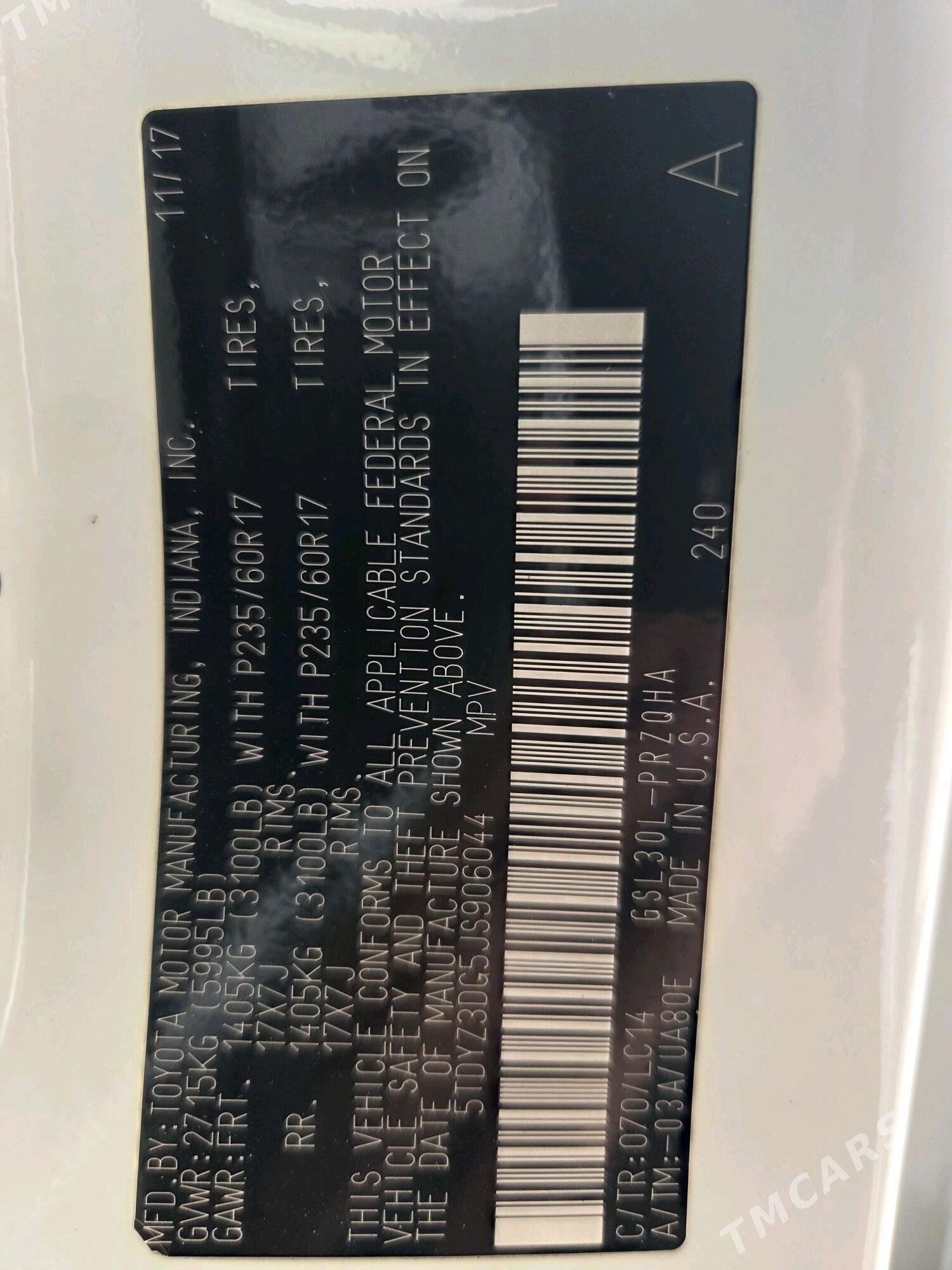 Toyota Sienna 2018 - 349 000 TMT - Ашхабад - img 8