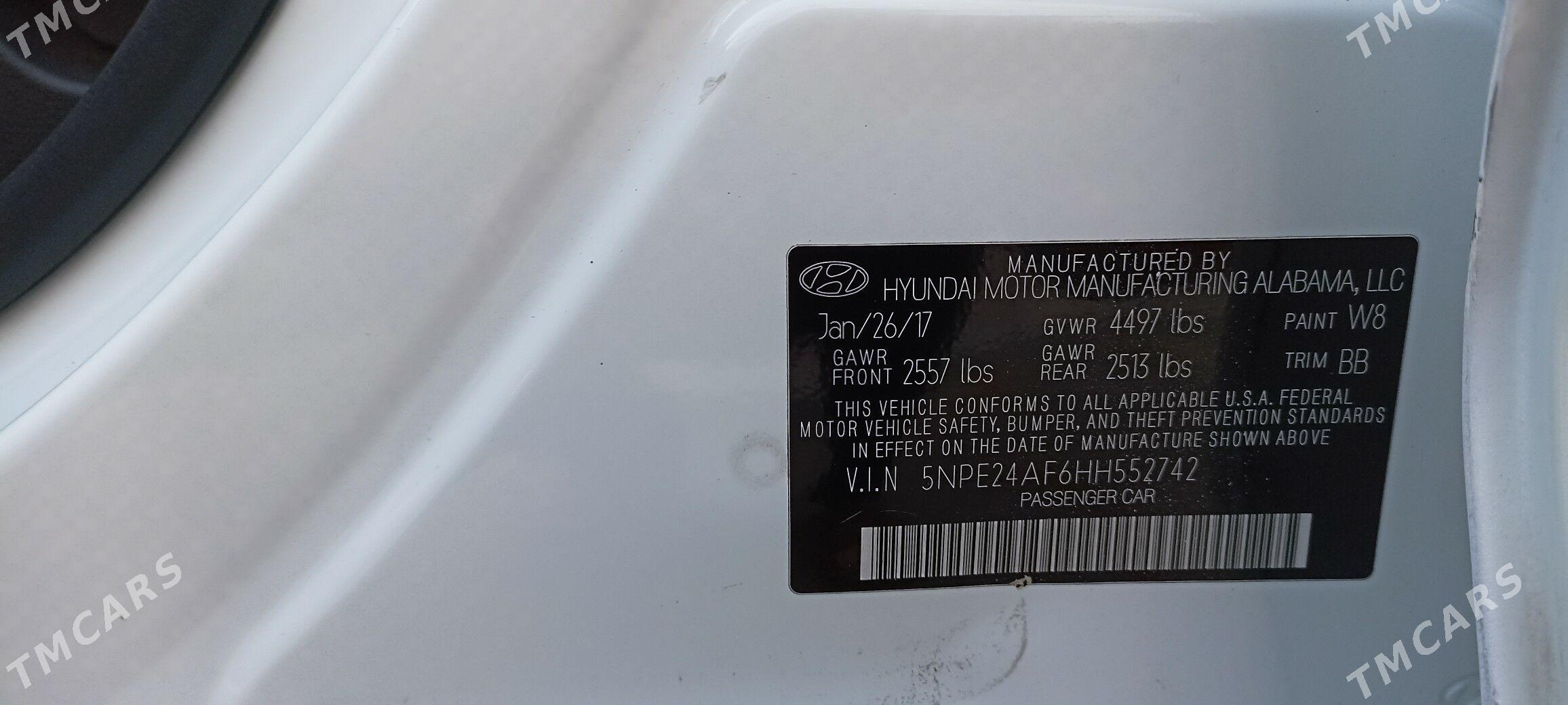 Hyundai Sonata 2017 - 185 000 TMT - Район ст. Аэропорта, ул. Гагарина - img 9