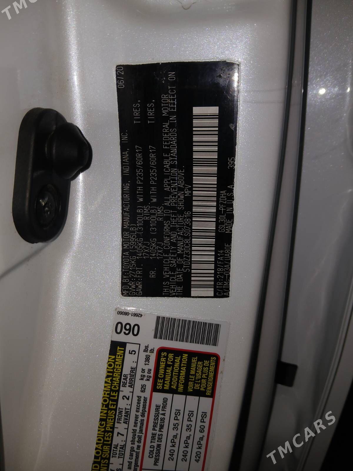 Toyota Sienna 2020 - 370 000 TMT - Аркадаг - img 4