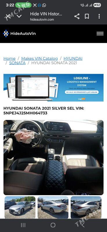 Hyundai Sonata 2021 - 280 000 TMT - Туркменабат - img 8