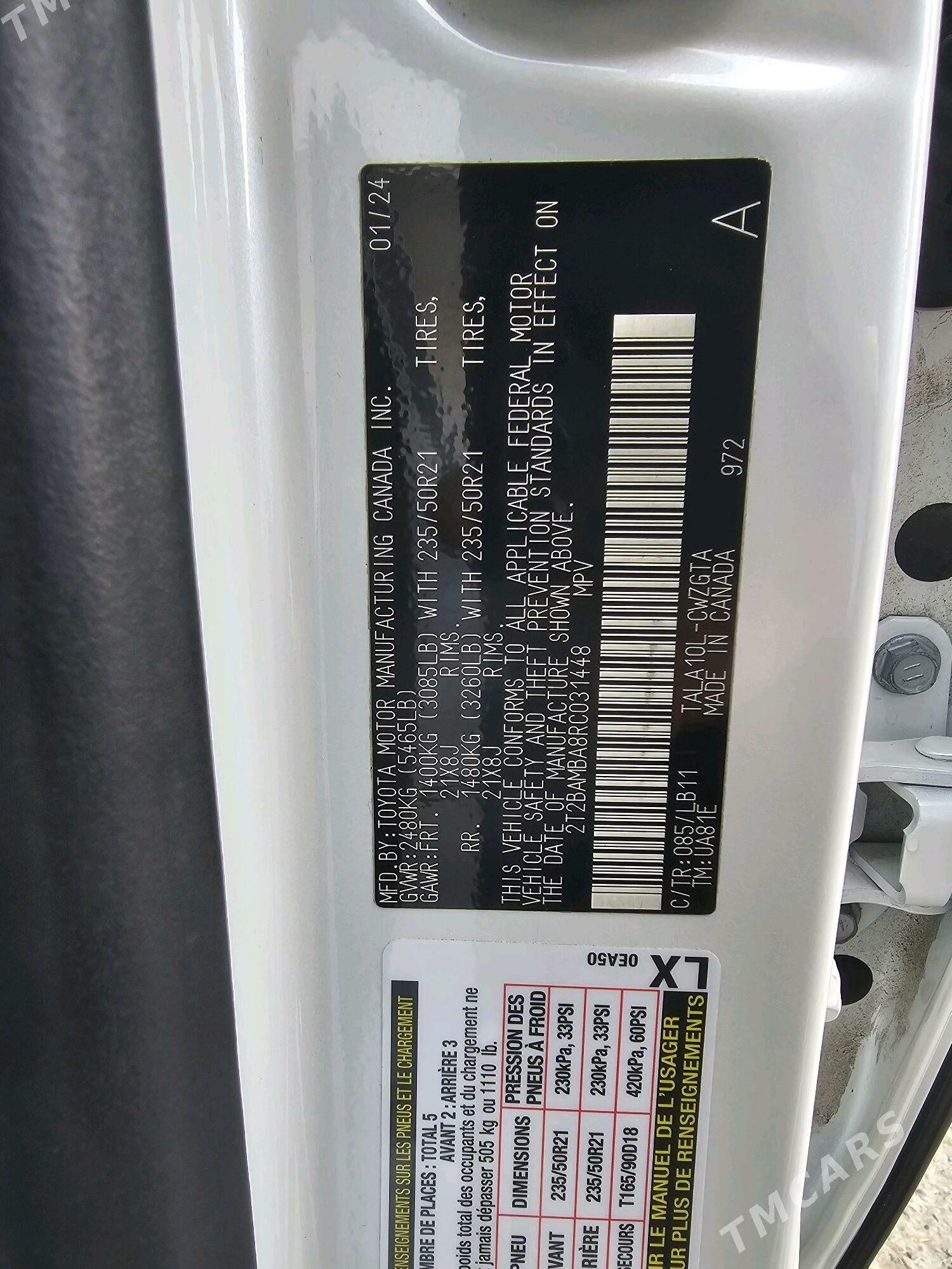 Lexus RX 350 2024 - 920 000 TMT - Mary - img 1