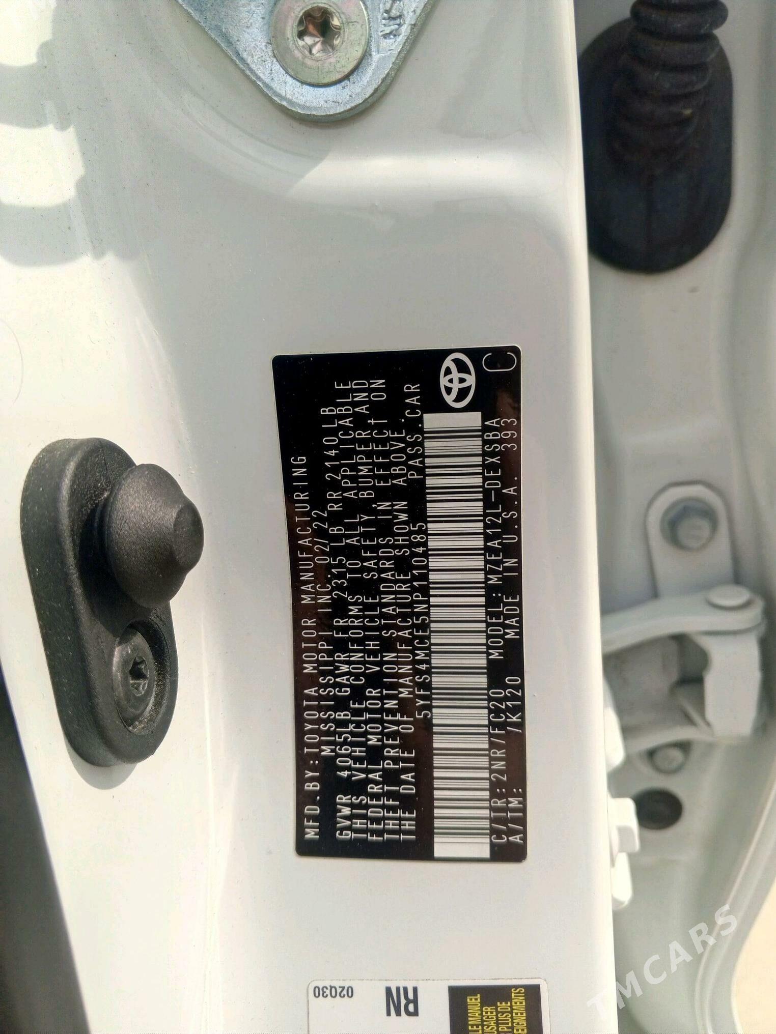 Toyota Corolla 2022 - 259 000 TMT - Büzmeýin - img 10