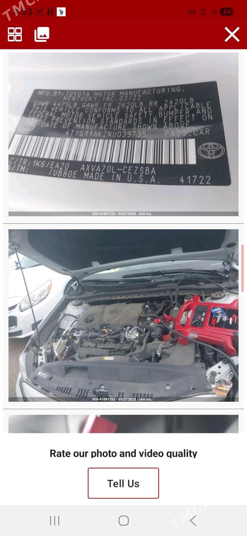 Toyota Camry 2022 - 320 000 TMT - Мары - img 9