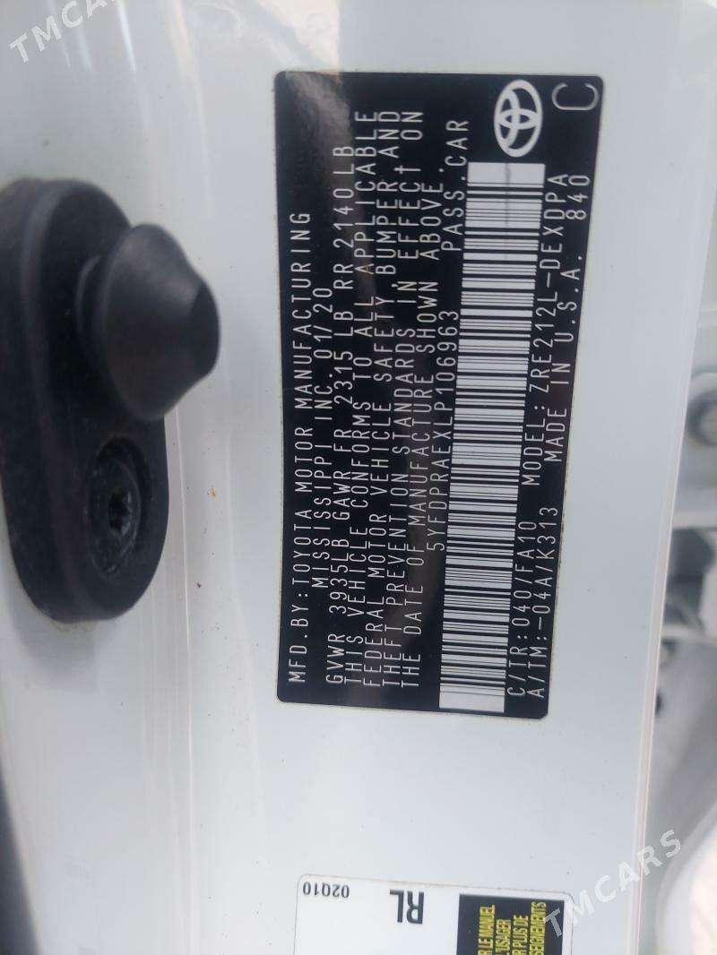 Toyota Corolla 2020 - 245 000 TMT - Aşgabat - img 6