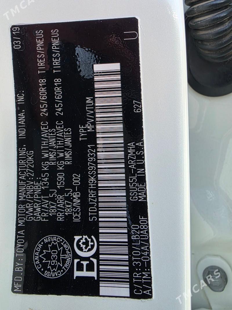 Toyota Highlander 2019 - 460 000 TMT - Aşgabat - img 9