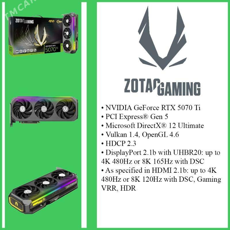Видеокарта Zotac RTX 5070TI 16Gb D7 256bit - Aşgabat - img 1