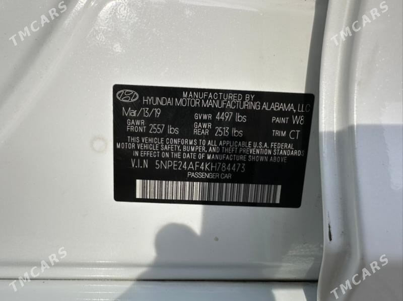 Hyundai Sonata 2019 - 210 000 TMT - Ашхабад - img 8