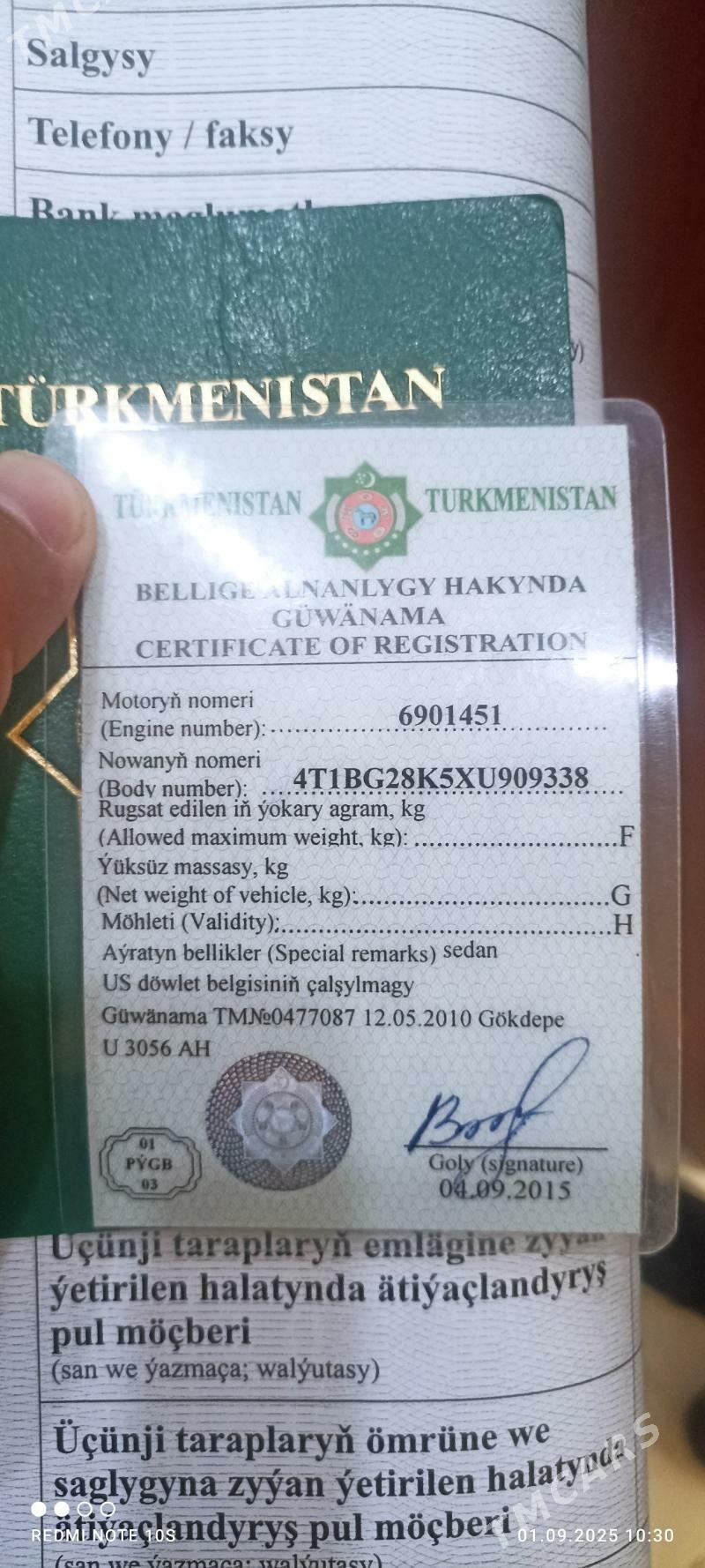 Toyota Camry 1999 - 167 000 TMT - Halaç - img 10