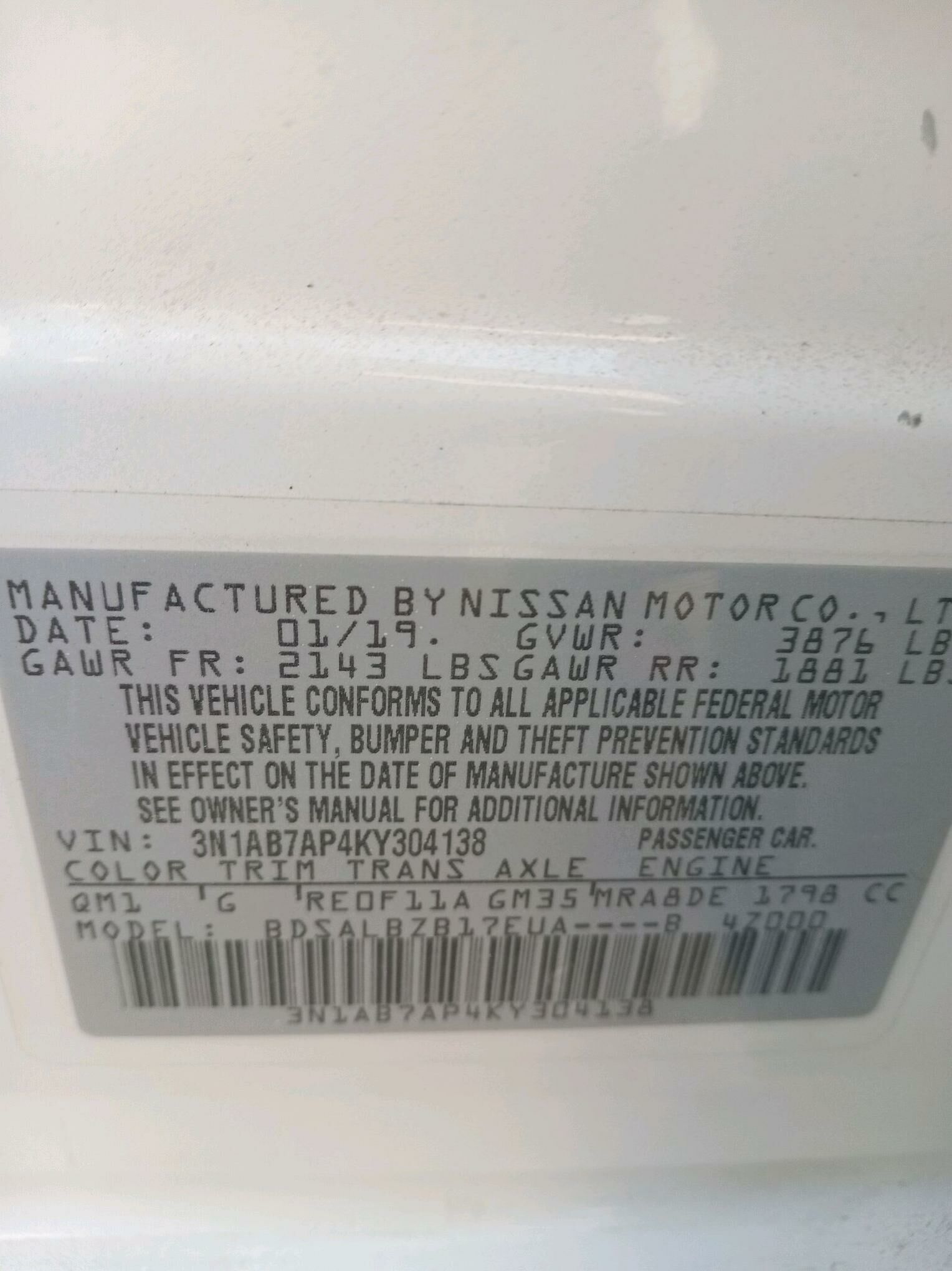 Nissan Sentra 2019 - 171 000 TMT - Бедев - img 4