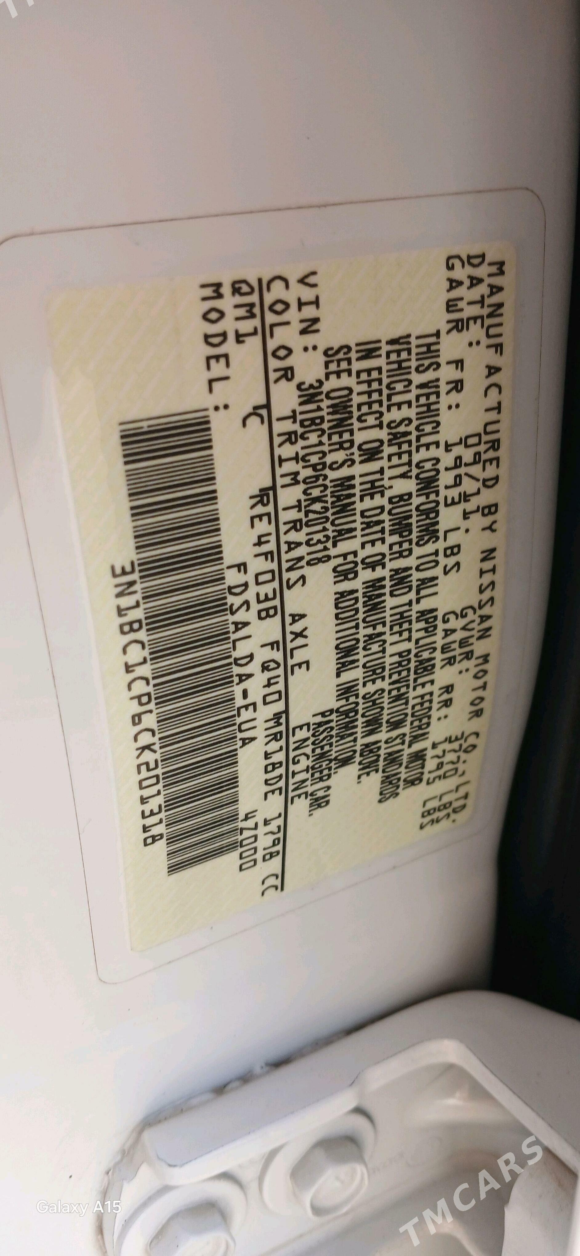 Nissan Versa 2011 - 160 000 TMT - 30 mkr - img 4