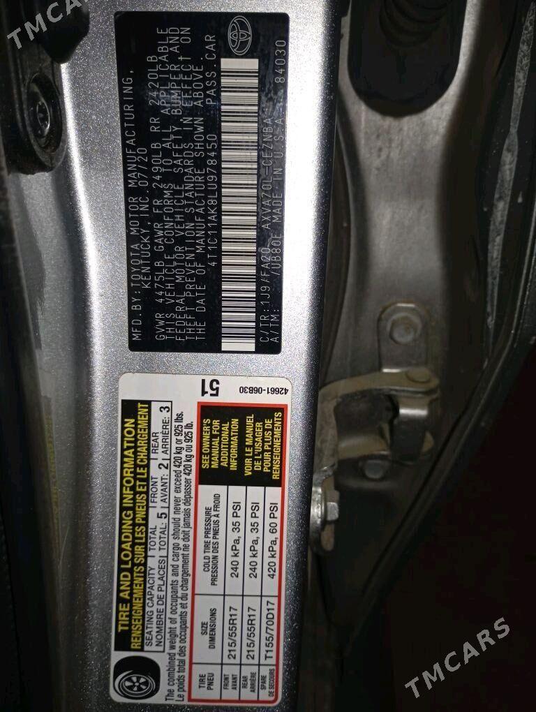 Toyota Camry 2020 - 280 000 TMT - Ёлётен - img 4