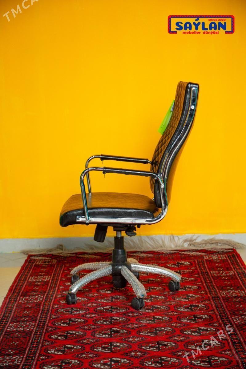 Кресло кожа.Koza kreslo hrom - Ашхабад - img 4