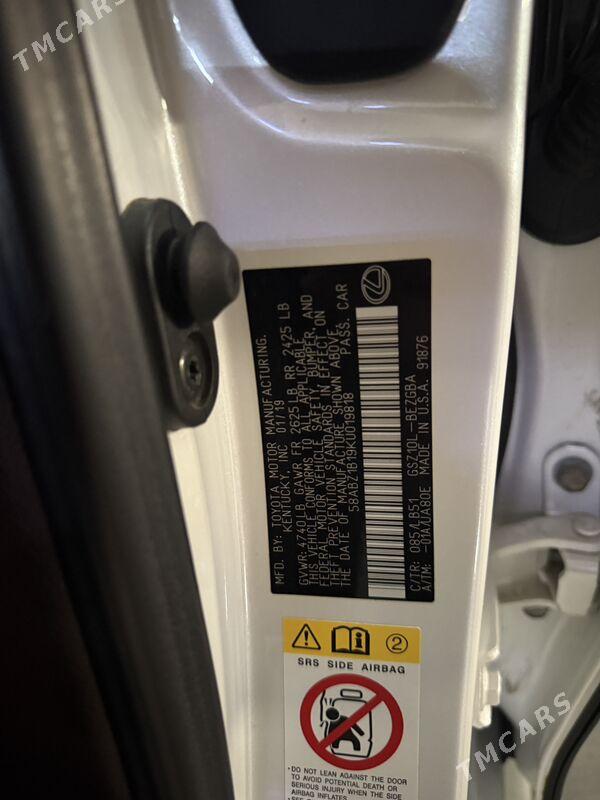 Lexus ES 350 2019 - 740 000 TMT - Ашхабад - img 7