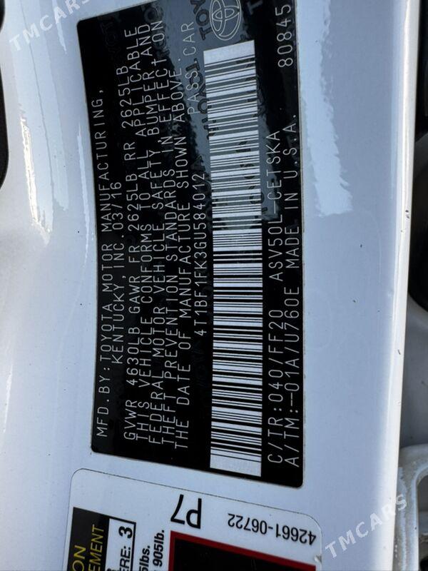 Toyota Camry 2016 - 258 000 TMT - Aşgabat - img 9