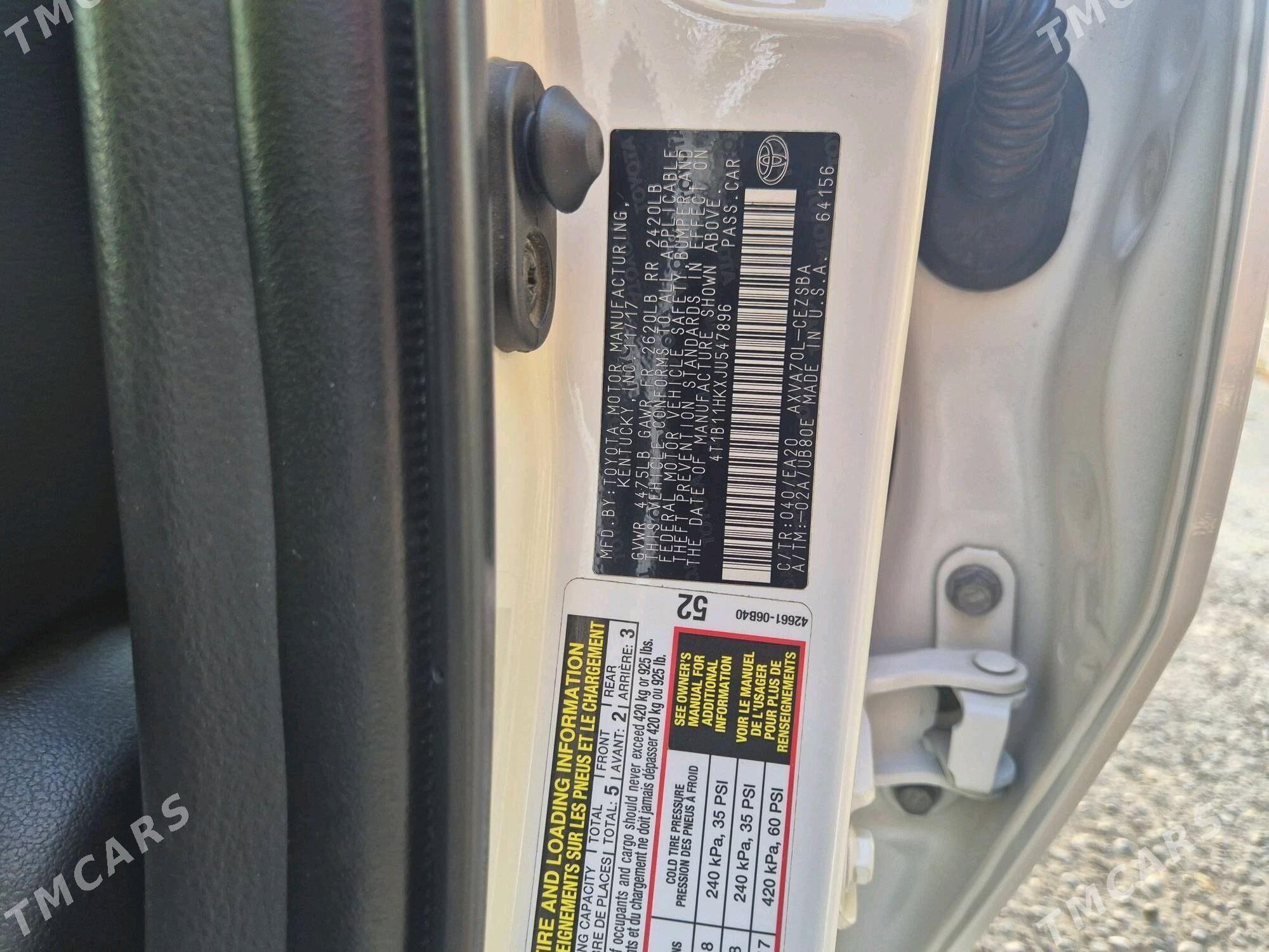 Toyota Camry 2018 - 280 000 TMT - Aşgabat - img 4