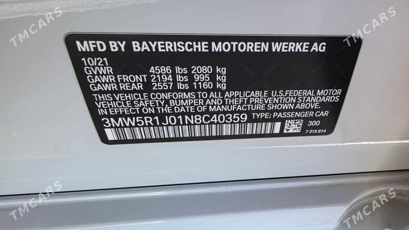 BMW 330 2021 - 500 000 TMT - Ашхабад - img 7