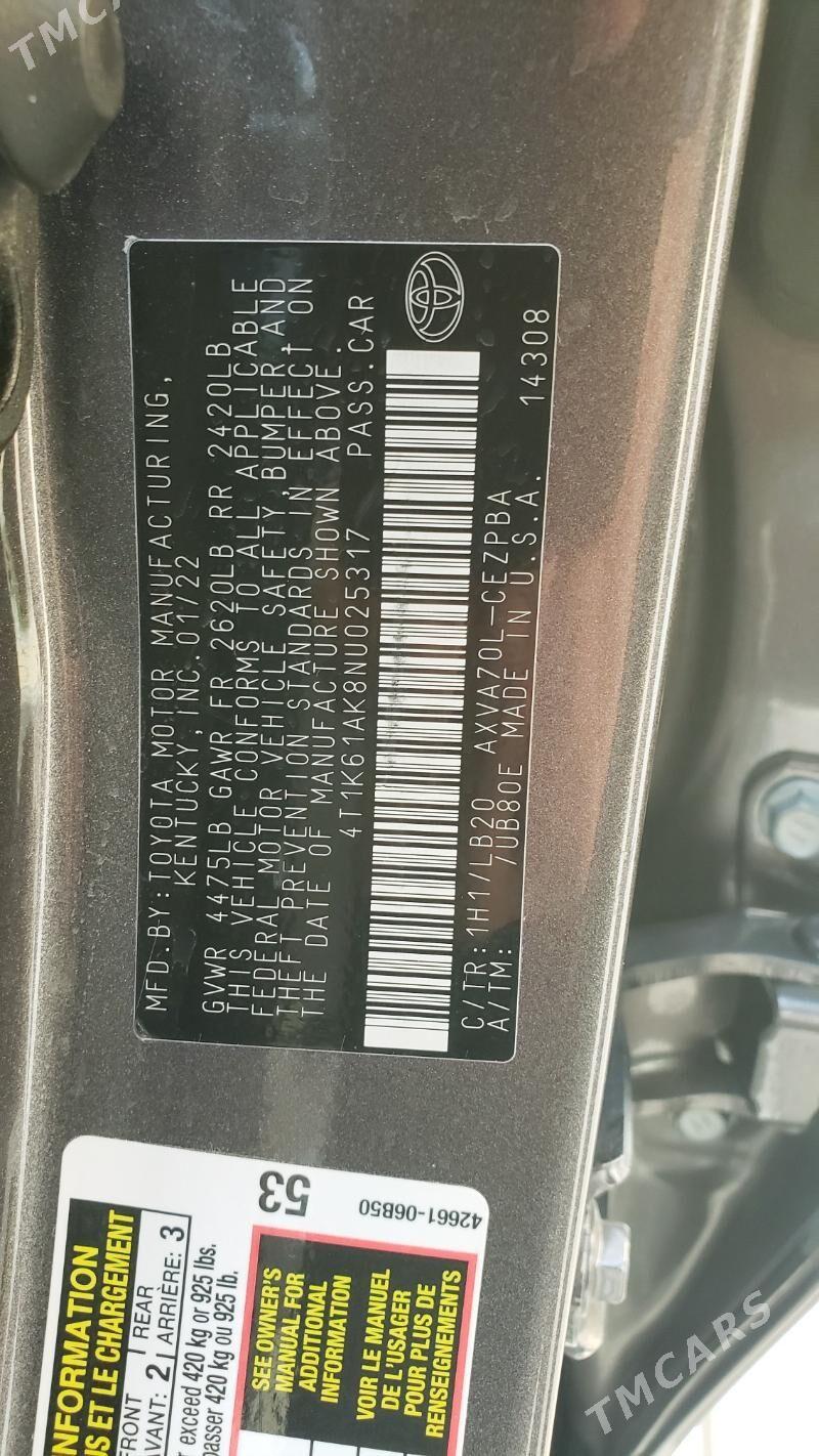 Toyota Camry 2022 - 272 000 TMT - Мары - img 9